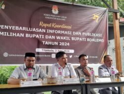 Ketua KPU Boalemo Yuyun Buka Rapat Koordinasi Antara KPU Dan Pihak Media