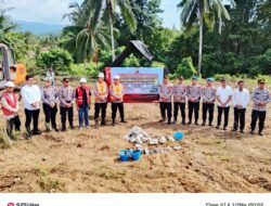 Kapolres Boalemo Resmi Letakkan Batu Pertama Pembangunan Barak Siaga