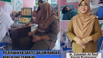 Peringati HUT IBI, Pelayanan Suntik KB Gratis Digelar di Paguyaman Pantai