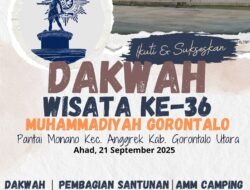 Gorontalo – Muhammadiyah Kota Gorontalo Gelar Dakwah Wisata ke-36 di Pantai Monano