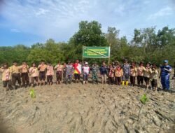 HUT ke-80 TNI AD, Kodim 1316 Boalemo Gelar Karya Bakti Penanaman Mangrove di Desa Bolihutuo