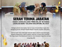 Serah Terima Jabatan Kabag Legislasi DPRD Boalemo, Irma Dai Serahkan Amanah kepada Zulaiha Kadjintuni