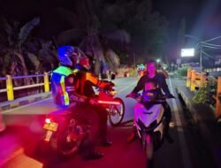 Satlantas Polres Boalemo Gelar Operasi Hunting Malam Hari, Puluhan Pengendara Terjaring