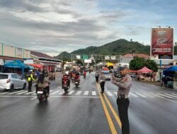 Meski Berpuasa, Satlantas Polres Boalemo Tetap Siaga Amankan Arus Lalu Lintas Jelang Buka Puasa