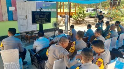 Kapolres Boalemo Ikuti ANEV Sitkamtibmas Lewat Vicon yang Dipantau Langsung Kapolri