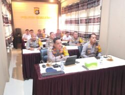 Melalui Vicon, Kapolres Boalemo Ikuti Evaluasi Sitkamtibmas Idul Fitri 1447 H