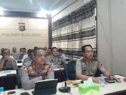 Kapolres Se-Gorontalo Ikuti Vicon Anev Mingguan, AKBP Sigit Rahayudi Tekankan Peningkatan Kinerja