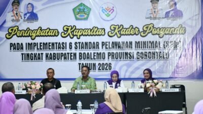 Dampingi Bupati Rum Pagau, Wakil Bupati Boalemo Buka Peningkatan Kapasitas Kader Posyandu