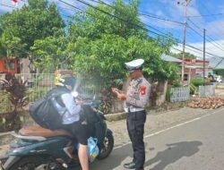 Satlantas Polres Boalemo Gelar Razia Kelengkapan Kendaraan Bersama Samsat