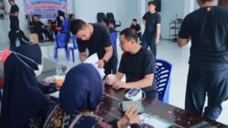 Sambut Hari Lalu Lintas Bhayangkara ke-71, Satlantas Polres Boalemo Gelar Bakti Kesehatan dan Donor Darah