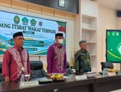 Wabup Boalemo Lahmudin Hambali membuka sidang Isbat Wakaf Terpadu yang di gelar Pengadilan Agama Tilamuta